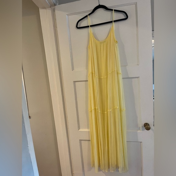 Mango yellow chiffon maxi dress - Picture 9 of 9
